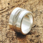 2/2/2012 10am-2pm Jackie Truty Fine Silver Flat Band Ring