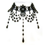 2/12/2012 10am-4pm Irina Wilson Black Crystals Fashion Choker