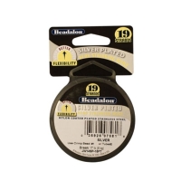 Beadalon 19 Strand Plated Bead Stringing Wire, Silver Plated, .018 Inch, 30 Feet||BDC-763.18