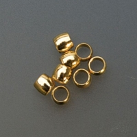 Base Metal Gold Crimp Beads, 3 Millimeters, Pack of 144||BDS-104.05
