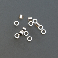 Sterling Silver Tube Crimp Beads, 1.5 X 2 Millimeters, Pack of 100||BDS-112.06