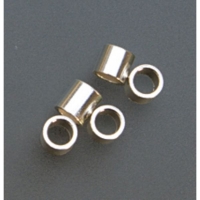 Sterling Silver Tube Crimp Beads, 3 X 3 Millimeters, Pack of 100||BDS-118.06