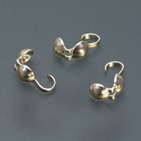 Sterling Silver Plated Bead Tip, Double Cup, Pack of 144||BDS-215.06