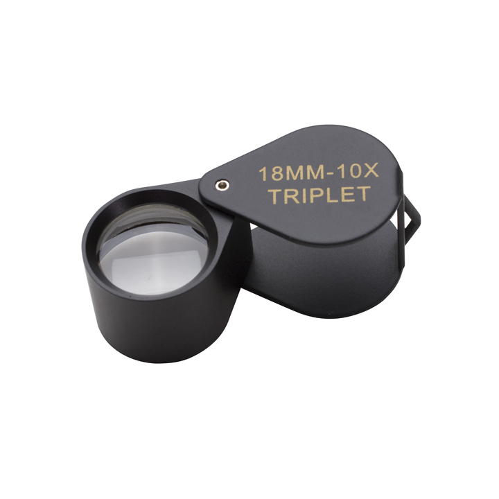 18 MM - 10X Triplet Diamond Cut Black Eye Loupe Jewelry Making Metal  Inspection Magnifier Tool - ELP-745.01