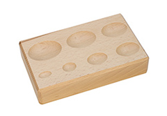 Hardwood Forming Block, Oval Depressions, 6-1/4 by 4 by 1-1/4 Inches||DAP-157.00