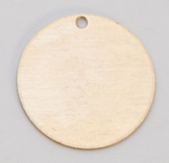Brass Circle with Hole, 24 Gauge, 1/2 Inch, Pack of 144||MET-400.34G