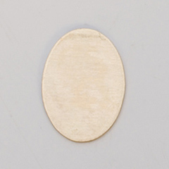 Brass Oval, 24 Gauge, 18 by 13 Millimeters, Pack of 6||MET-420.20