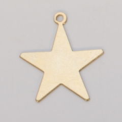Brass Star with Ring, 24 Gauge, 1 Inch, Pack of 144||MET-450.02G