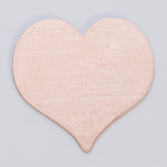 Copper Heart, 24 Gauge, 13/16 by 7/8 Inch, Pack of 6||MET-535.30
