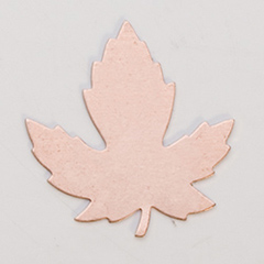 Copper Maple Leaf, 24 Gauge, 29 by 28 Millimeters, Pack of 6||MET-550.62