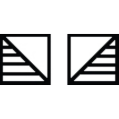 Metal Clay Design Block, Square, Corner Horizontal Lines||STM-110.11