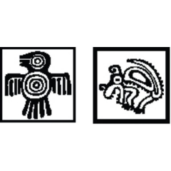 Metal Clay Design Block, Square, Southwestern Symbols, #28||STM-311.28