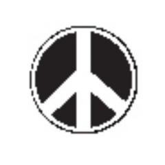 Mini Round Premium Block Stamp, Peace Sign||STM-760.15
