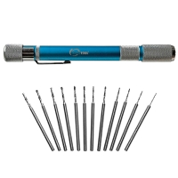 Premium Pocket Drill Set with Pro Handle, 12 Piece Set||DRL-247.12