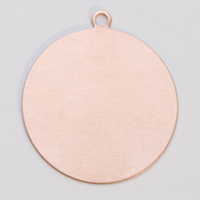 Copper Circle with a Ring, 24 Gauge, 3/4 Inch, Pack of 6||MET-500.50