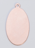 Copper Oval with Ring, 24 Gauge, 1-1/8 by 5/8 Inch, Pack of 144||MET-520.10G